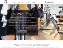 Tablet Screenshot of owlswebdesign.com